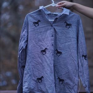 Zara Zebra shirt NWT